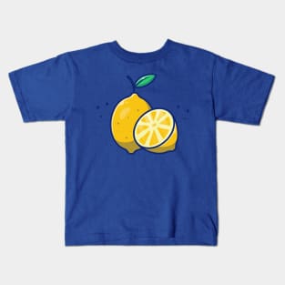 Lemon And Slices Of Lemon Cartoon Kids T-Shirt